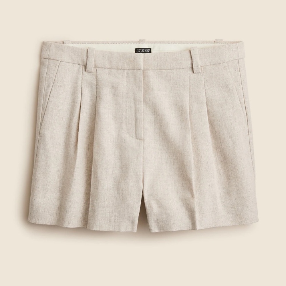 NWOT J Crew Lucia Stretch Linen Blend Shorts